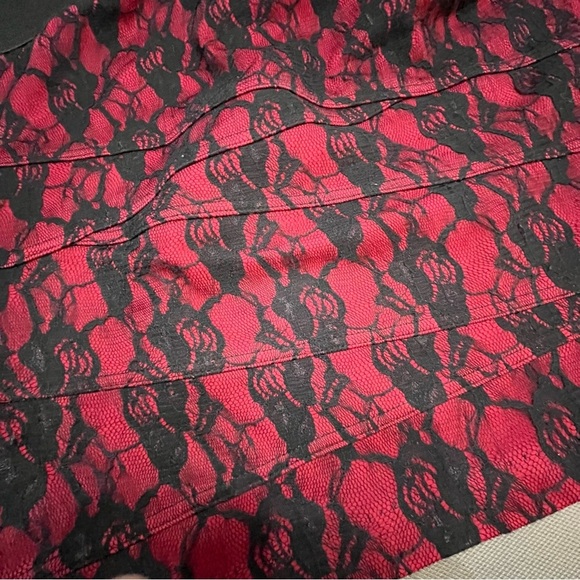 Torrid Lace Mini Skirt Res Black Goth Stretch Pull On Fairy Grunge - Picture 5 of 7